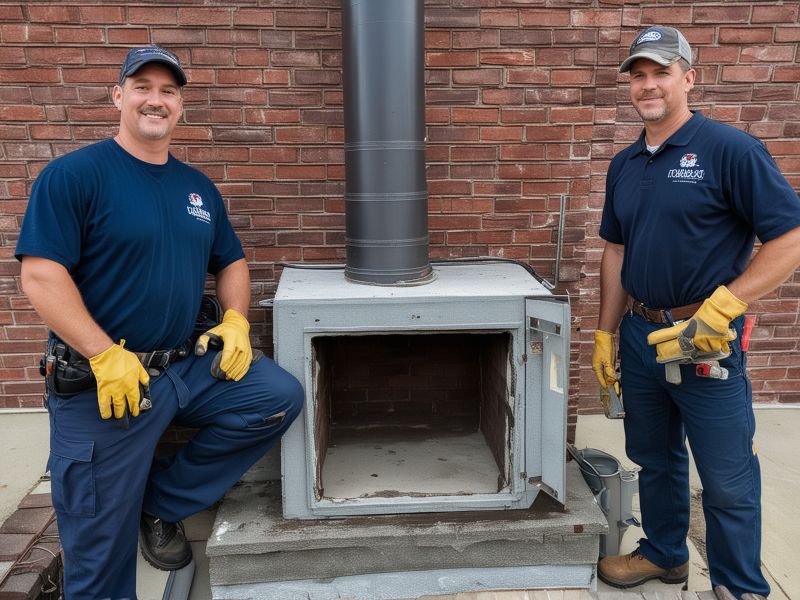 Emergency response vehicle with professional chimney cleaning equipment