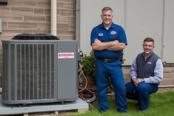 Professional chimney technician working